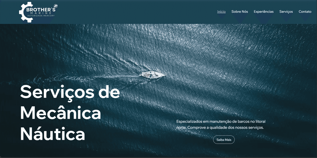 Imagem do site Brother´s Marine criada pela Solux Creative