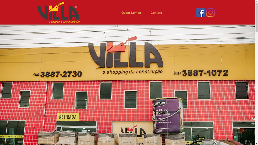 Imagem do site institucional da Villa Shopping da Construção
